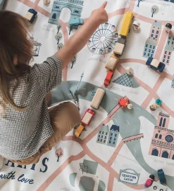 Play&Go Legetøjstæppe - Ø140 - Paris Map