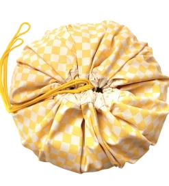 Play&Go Legetøjstæppe - Ø140 cm - Vichy Yellow