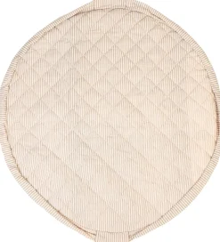 Play&Go Legetøjstæppe - Ø120 cm - Soft Organic - Stripes Blue