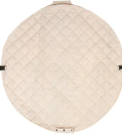 Play&Go Legetøjstæppe - Ø120 cm - Soft Organic - Stripes Blue