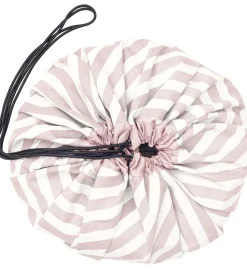 Play&Go Legetøjstæppe - Ø140 cm - Stripes Pink