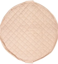 Play&Go Legetøjstæppe - Ø120 cm - Soft Organic - Stripes Brown