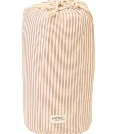 Play&Go Legetøjstæppe - Ø120 cm - Soft Organic - Stripes Brown