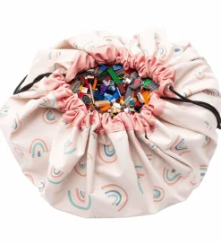 Play&Go Legetøjstæppe - Ø140 cm - Rainbow