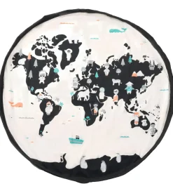 Play&Go Legetøjstæppe - Ø140 cm - Worldmap