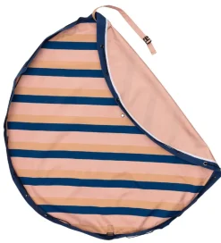 Play&Go Legetøjstæppe - Outdoor - Ø140 - Mokka Stripes