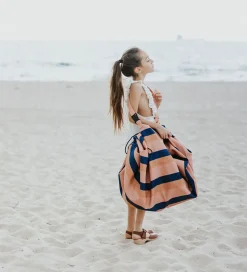 Play&Go Legetøjstæppe - Outdoor - Ø140 - Mokka Stripes