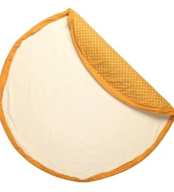 Play&Go Legetæppe - Ø140 - Grid Mustard