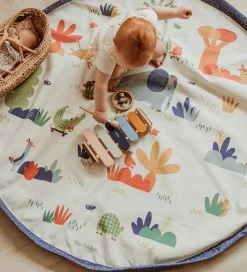 Play&Go x Moulin Roty Legetøjstæppe - Ø140 cm - Les Toupitis