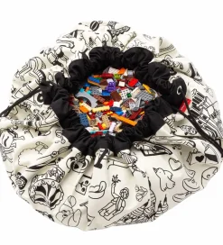 Play&Go x OMY Legetøjstæppe m. Stoftuscher - Ø140 cm - Paris