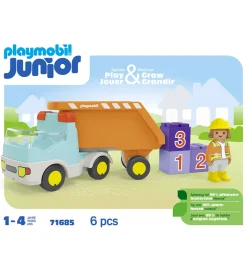 Playmobil Junior - Dump Truck - 71685 - 6 Dele