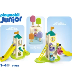 Playmobil Junior - Oplevelsestårn Med Isbod - 71703 - 18 Dele