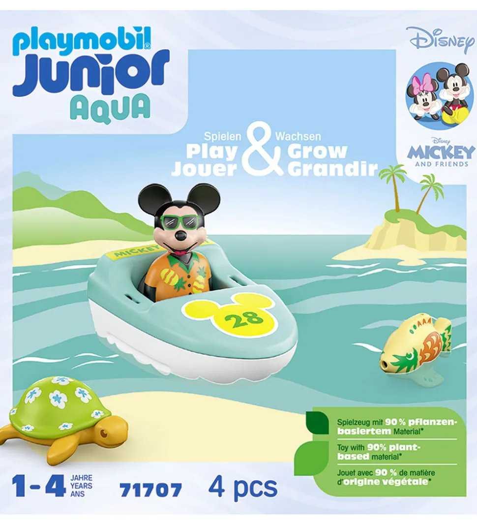 Playmobil Junior Aqua - Disney - Mickey's Bå... - 71707 - 4 Dele