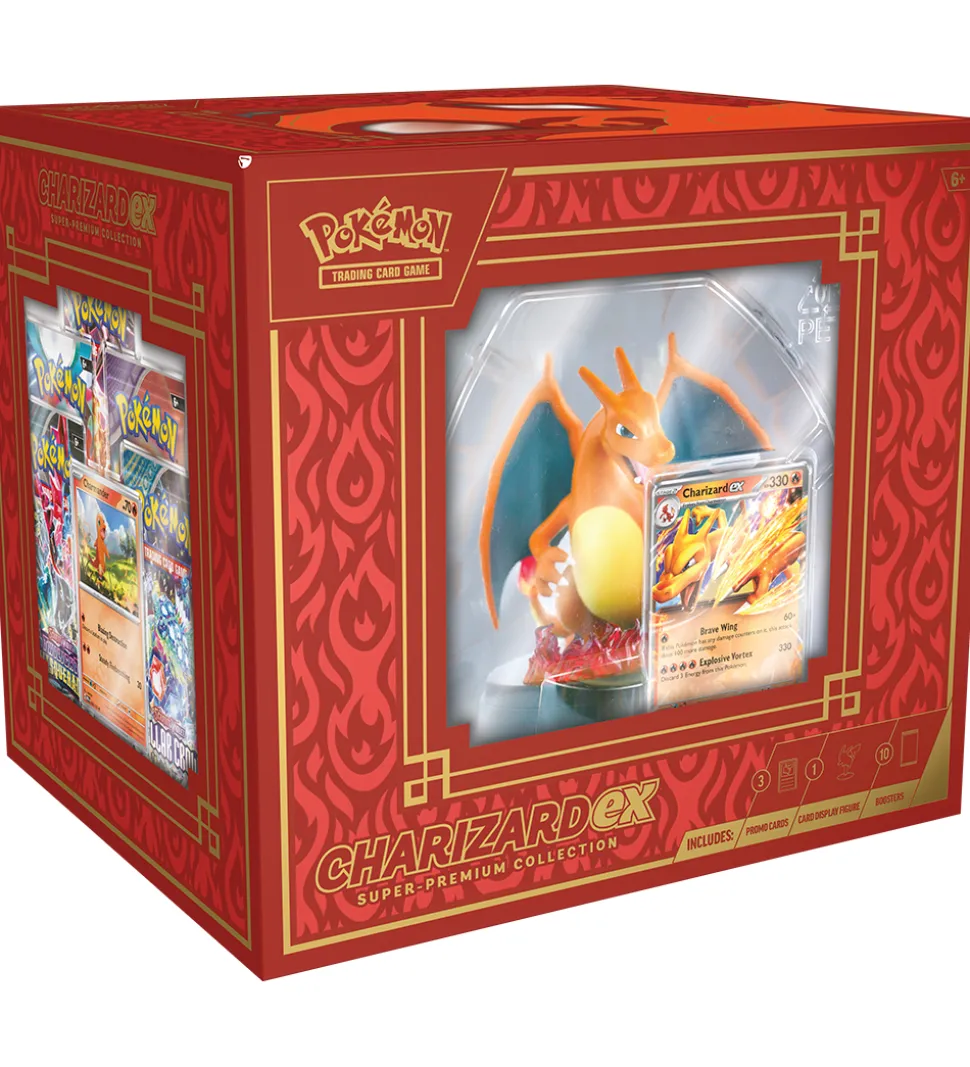 Pokémon Samlekort m. Figur - Super Premium Box - Charizard Ex