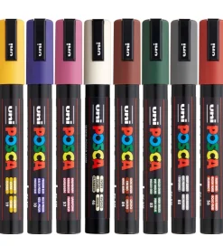 Posca Tuscher - PC-5M - 8 stk. - Kolde Farver