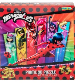 Prime 3D Puzzle Puslespil - 3D - 100 Brikker - Miraculous
