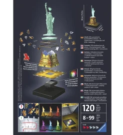 Ravensburger 3D Puslespil - 120 Brikker - Statue of Liberty Nigh