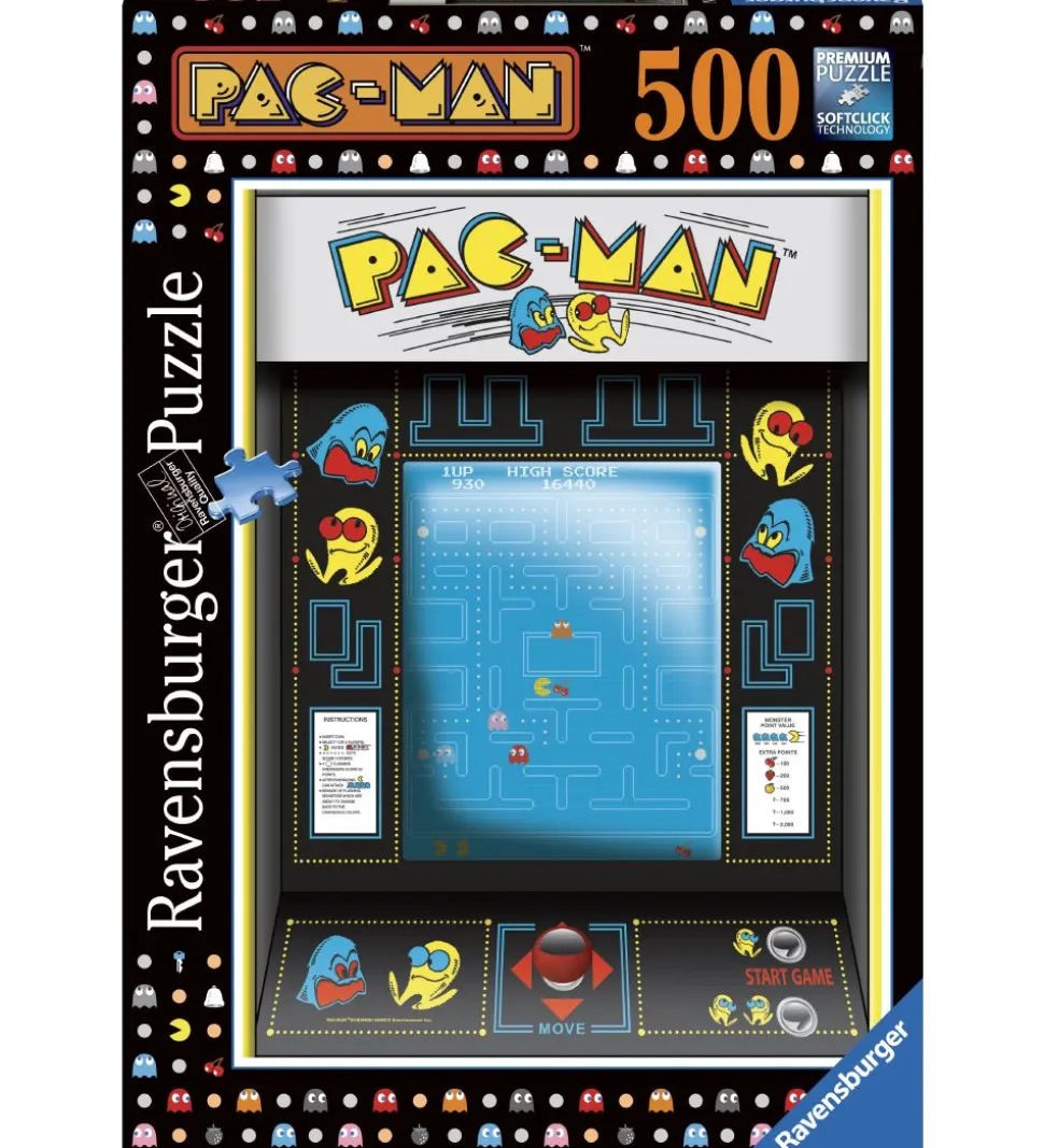 Ravensburger Puslespil - 500 Brikker - Pac-Man