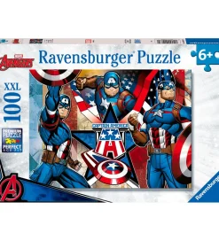 Ravensburger Puslespil - 100 Brikker - Marvel Captain America