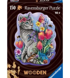 Ravensburger Puslespil - Træ - 150 Brikker - Lovely Cat