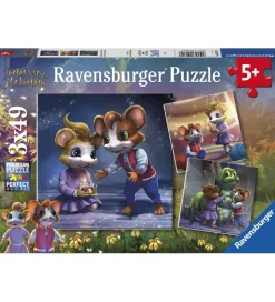 Ravensburger Puslespil - 3x49 Brikker - Musse & Helium