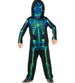 Rubies Udklædning - Neon Green Skeleton