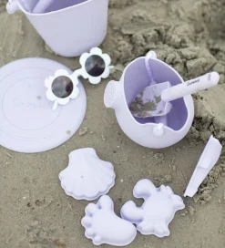 Scrunch Sandforme - 4 stk - Silikone - 6,5-10,5 cm - Lys Lilla