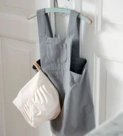 Sebra Forklæde m. Kokkehue - Elephant Grey/Classic White