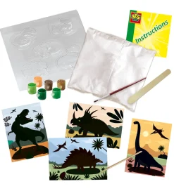 SES Creative - Støb & Mal - Dinoer m. Skrabeark