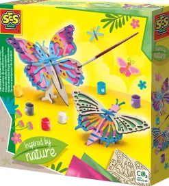 SES Creative Kreasæt - Dekorer Sommerfugle I Træ