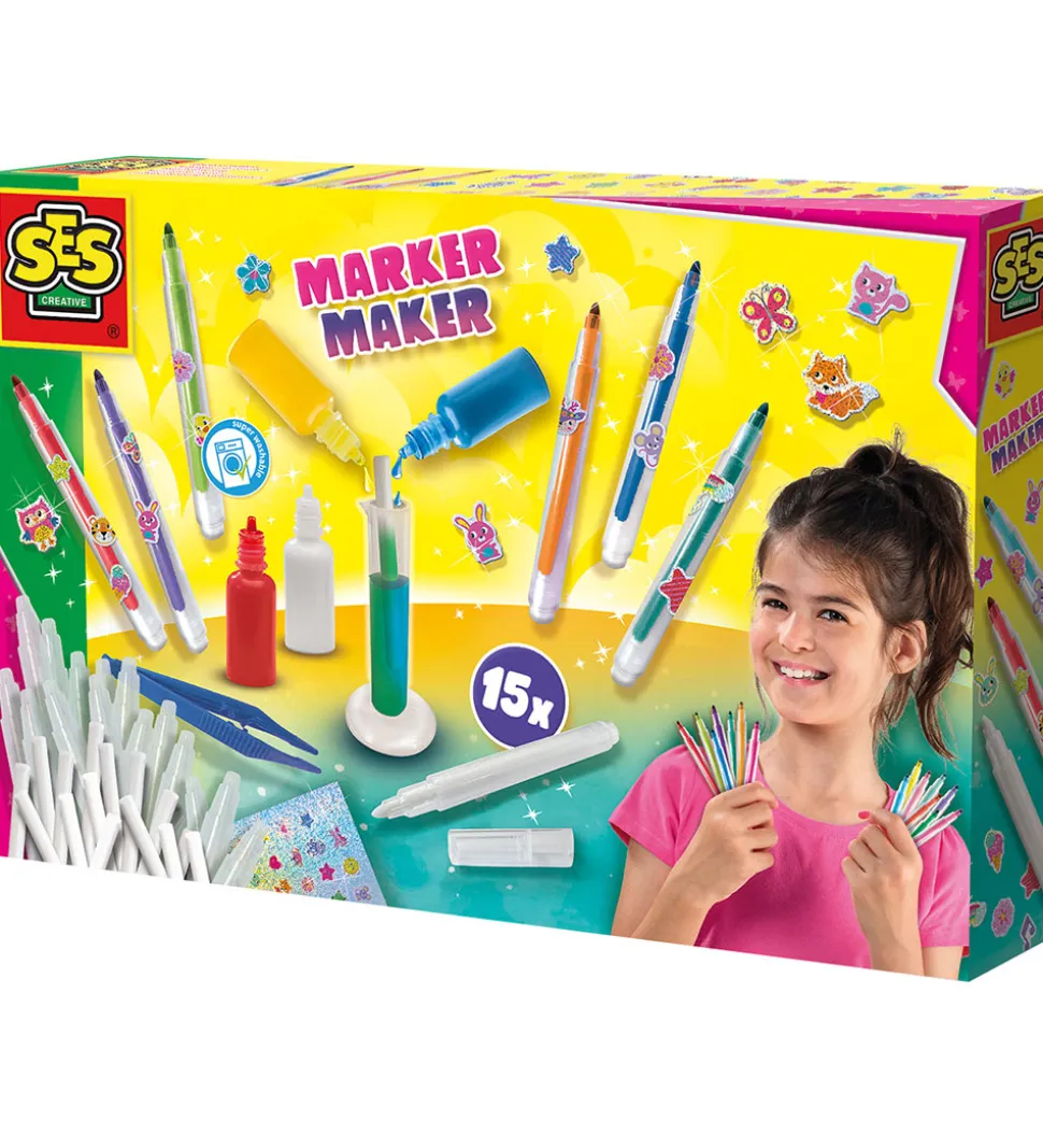 SES Creative Kreasæt - Lav Dine Egne Tusser - 15 Farver