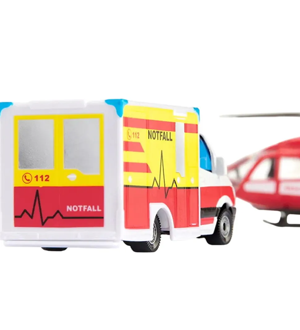 Siku Ambulance og Helikopter - Mercedes-Benz Rescue & Helicopter