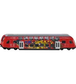 Siku Tog - Double-Deck-Train - 1:87 - Rød m. Graffiti