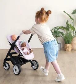 Smoby Tvillingeklapvogn Til Dukker - Maxi-Cosi - Pink