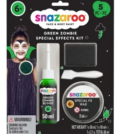 Snazaroo Sminkefarvesæt - Zombie Grøn - 5 Dele