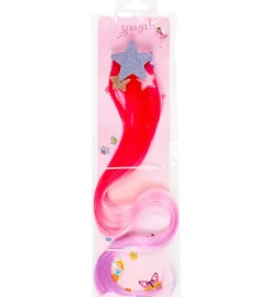 Souza Udklædning - Hårklemme m. Hår - Inge - Pink/Lilla