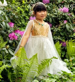 Souza Udklædning - Prinsesse - Dorianne - Hvid/Guld