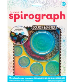 Spirograph Tegnesæt - 10 Dele - Value - Scratch & Shimmer