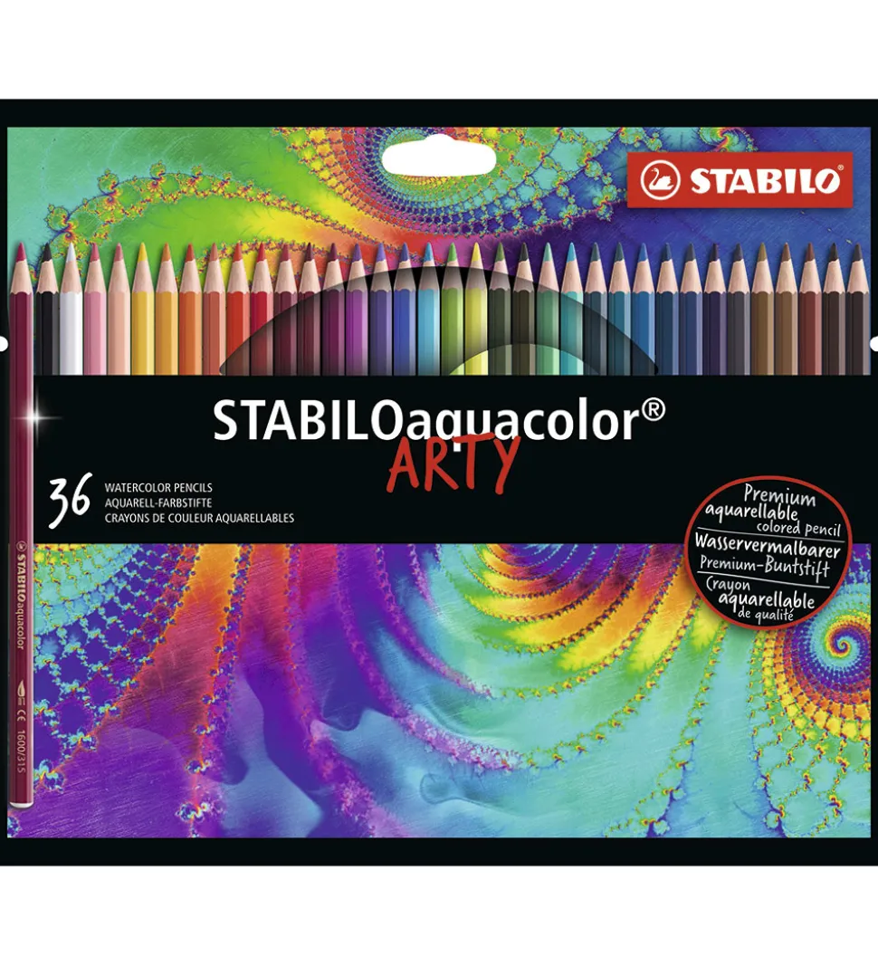 Stabilo Farveblyanter - Aquacolor Arty - 36 stk. - Multifarvet
