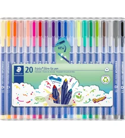 Staedtler Tuscher - 20 stk - Triplus Fibre-tip Pen - 1,0 mm