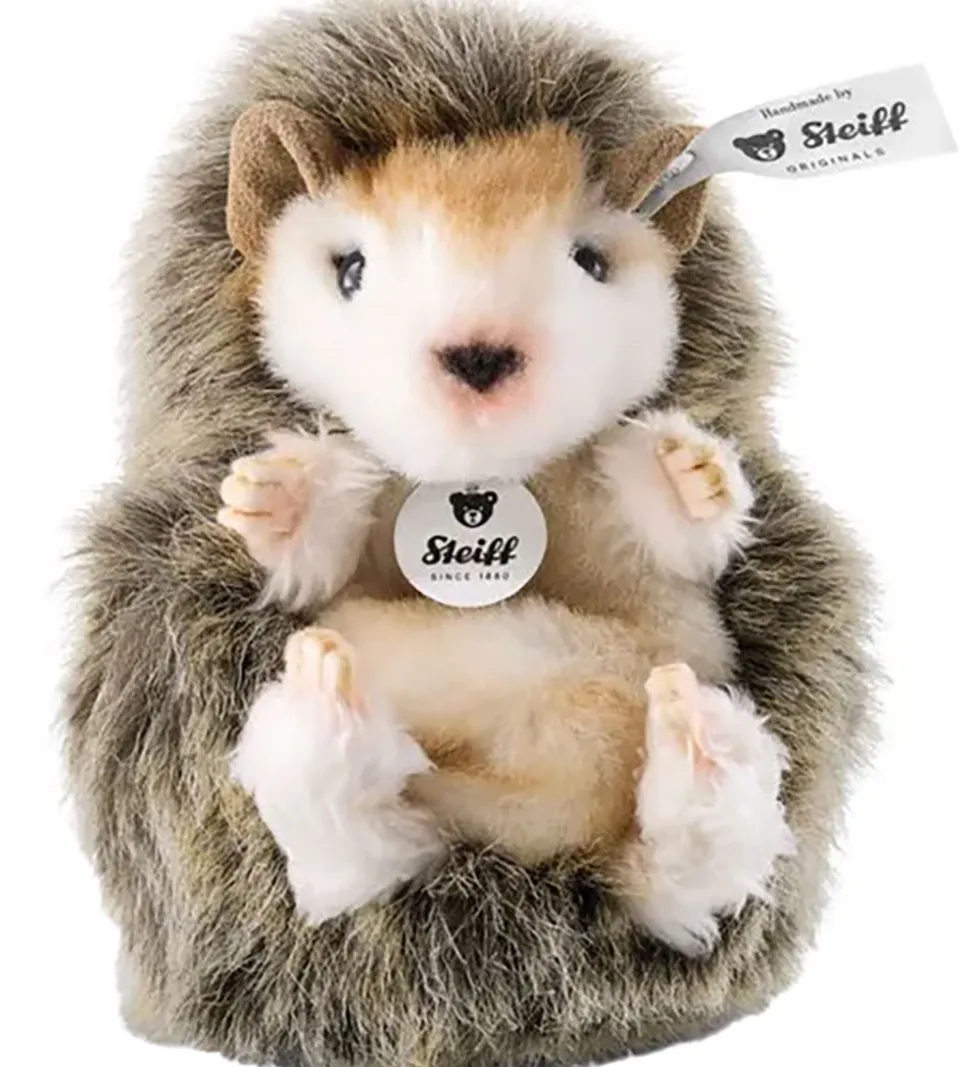 Steiff Bamse - 10cm - Joggi Baby Hedgehog - Mørkebrun