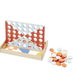 SunnyLife Rejsespil - 4 På Stribe - Træ - Travel 4 In A Row