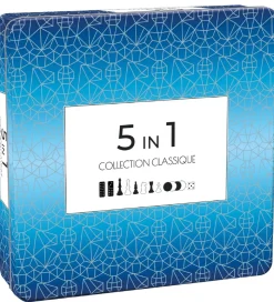 TACTIC Brætspil - Træ - 5-i-1 - Collection Classique