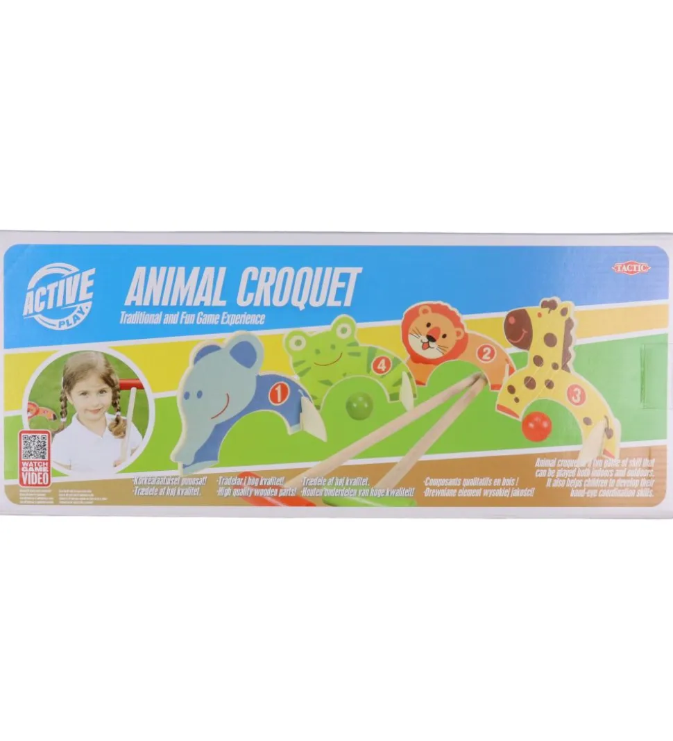 TACTIC Spil - Træ - Kroket m. Dyr - Active Play