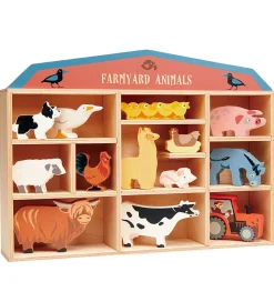 Tender Leaf Trælegetøj - 13 Bondegårdsdyr Af Træ