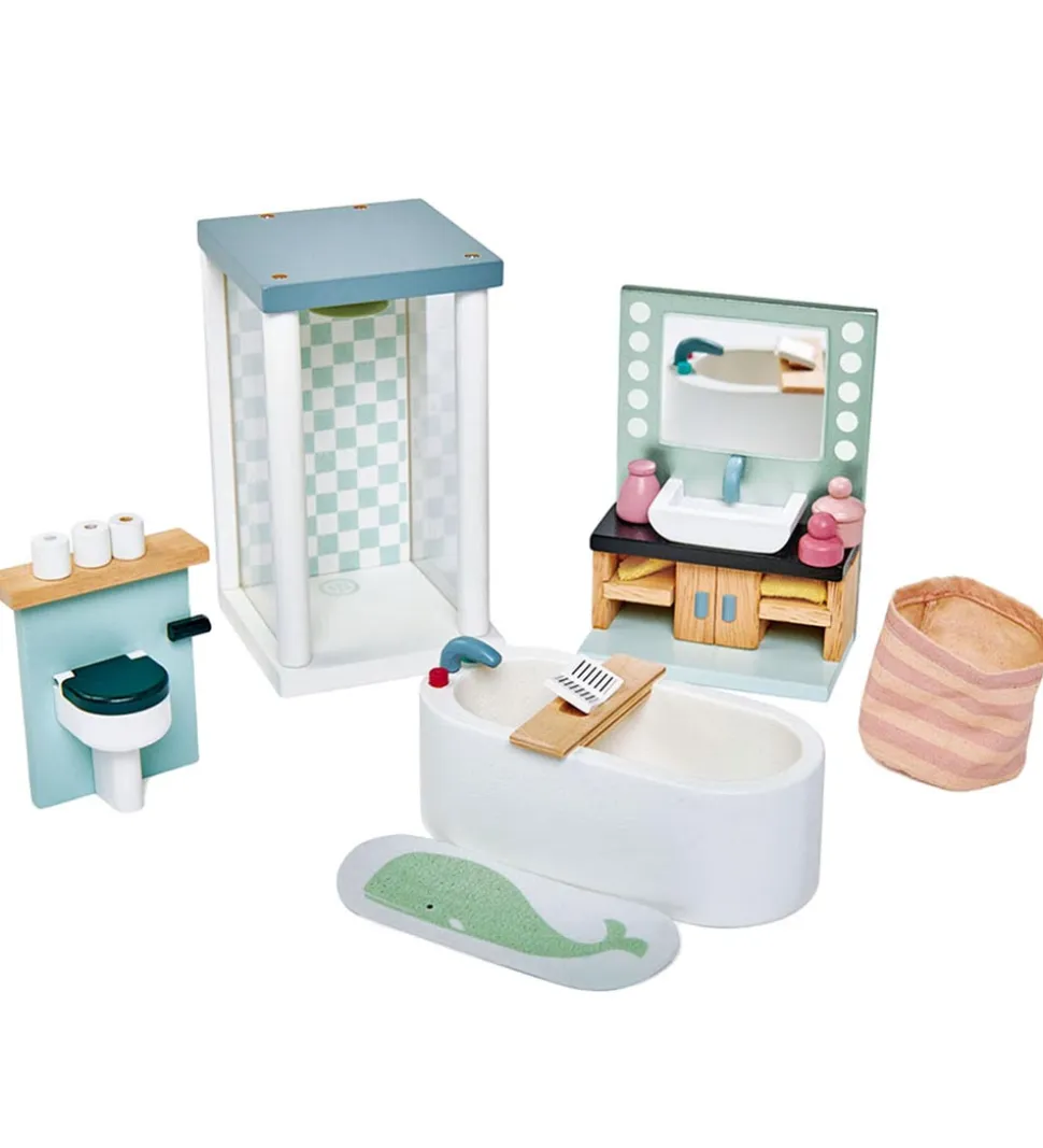 Tender Leaf Trælegetøj - Dukkehusmøbler - Badeværelse