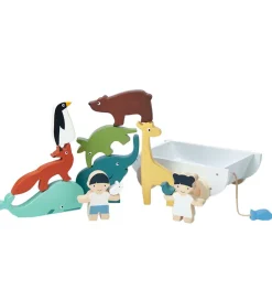 Tender Leaf Trælegetøj - Trækvogn Med Figurer