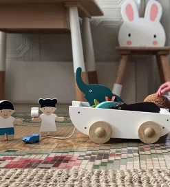 Tender Leaf Trælegetøj - Trækvogn Med Figurer