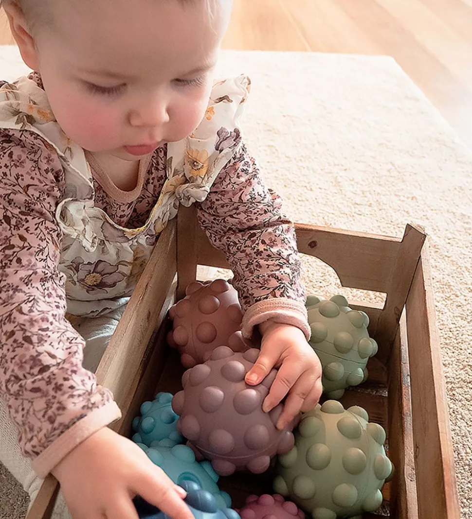 Tiny Tot Bold - Sensory Silicone Fidget Ball - 10 cm - Babyblue