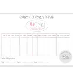 Tiny Treasures Dukke m. Blond Hår - Pink Bunny Baby